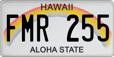 HI license plate FMR255