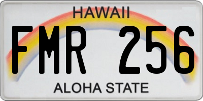 HI license plate FMR256