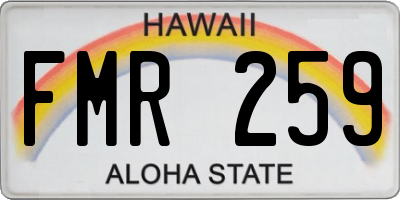HI license plate FMR259