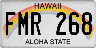 HI license plate FMR268