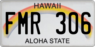 HI license plate FMR306