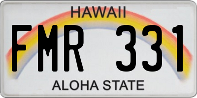 HI license plate FMR331