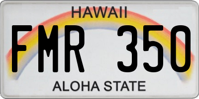 HI license plate FMR350