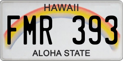 HI license plate FMR393