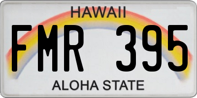 HI license plate FMR395
