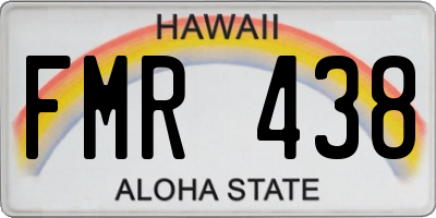 HI license plate FMR438