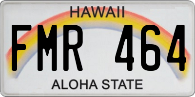 HI license plate FMR464