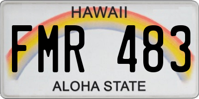 HI license plate FMR483