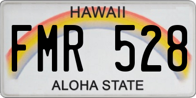 HI license plate FMR528