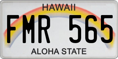 HI license plate FMR565