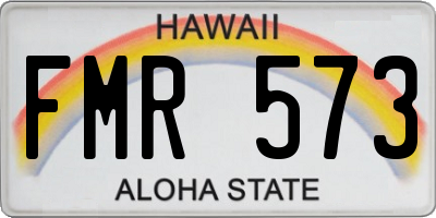 HI license plate FMR573