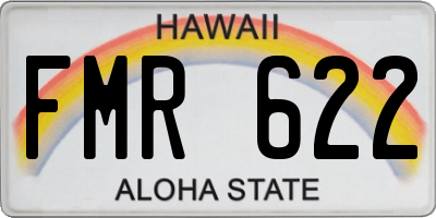 HI license plate FMR622