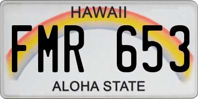 HI license plate FMR653