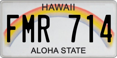 HI license plate FMR714