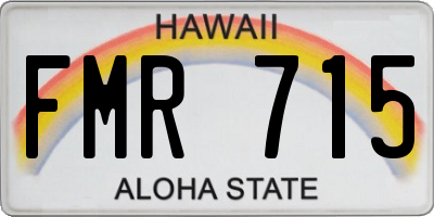 HI license plate FMR715