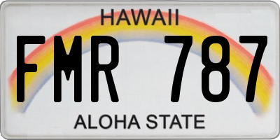 HI license plate FMR787