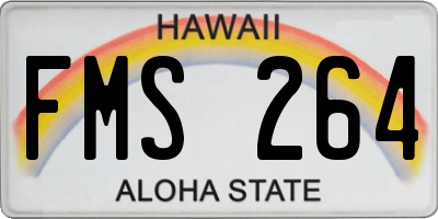 HI license plate FMS264