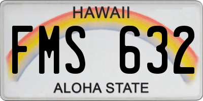 HI license plate FMS632