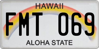 HI license plate FMT069