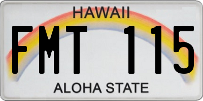 HI license plate FMT115