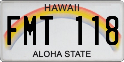 HI license plate FMT118