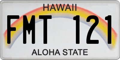 HI license plate FMT121