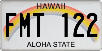 HI license plate FMT122