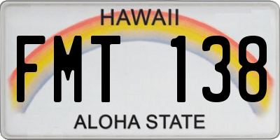 HI license plate FMT138