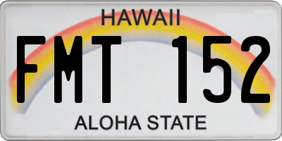 HI license plate FMT152