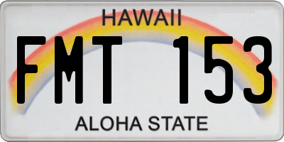 HI license plate FMT153