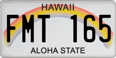 HI license plate FMT165