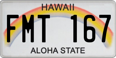 HI license plate FMT167