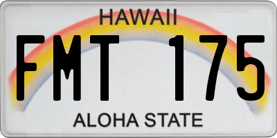 HI license plate FMT175