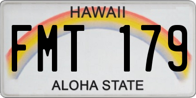 HI license plate FMT179