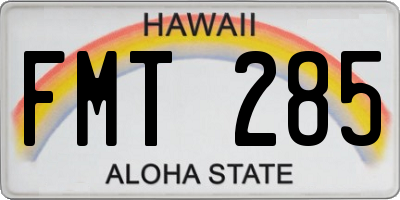 HI license plate FMT285