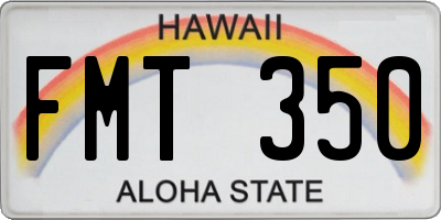 HI license plate FMT350