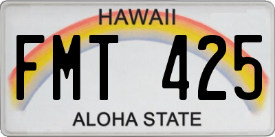 HI license plate FMT425