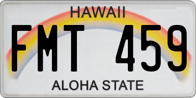 HI license plate FMT459