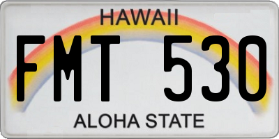 HI license plate FMT530