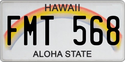 HI license plate FMT568