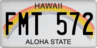HI license plate FMT572