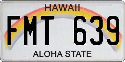 HI license plate FMT639