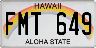 HI license plate FMT649
