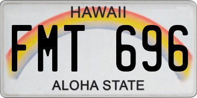 HI license plate FMT696