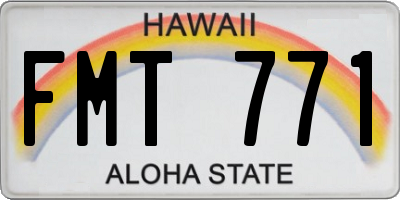 HI license plate FMT771