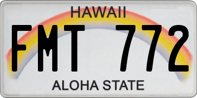 HI license plate FMT772
