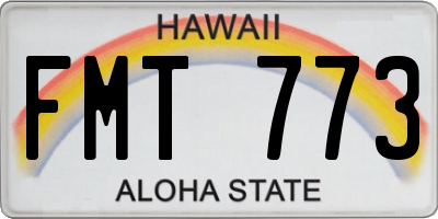HI license plate FMT773