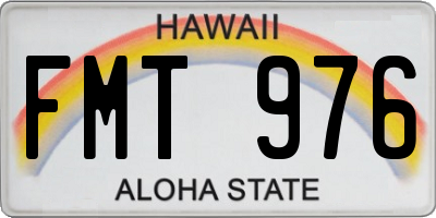 HI license plate FMT976