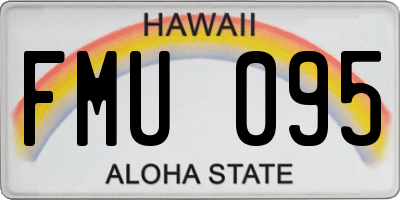 HI license plate FMU095