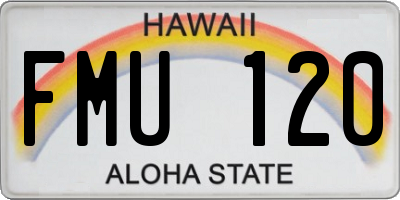 HI license plate FMU120